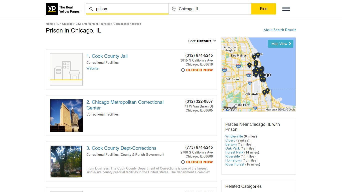 Prison in Chicago, IL - Yellow Pages